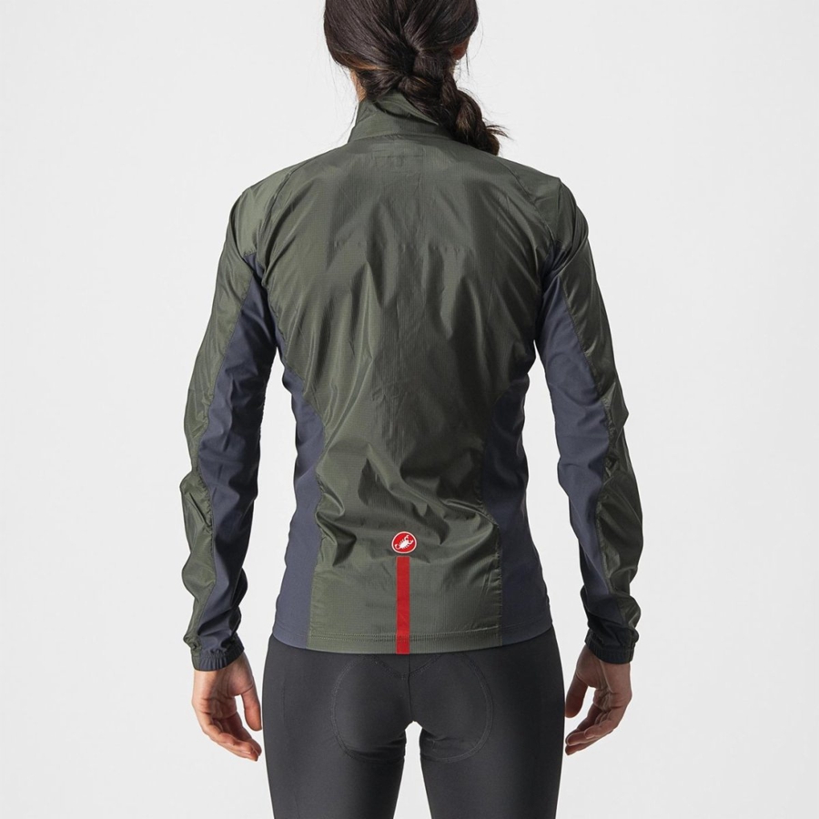 Castelli SQUADRA STRETCH W Ženske Zaštita Zelene Tamno Sive | 04AESLIMZ