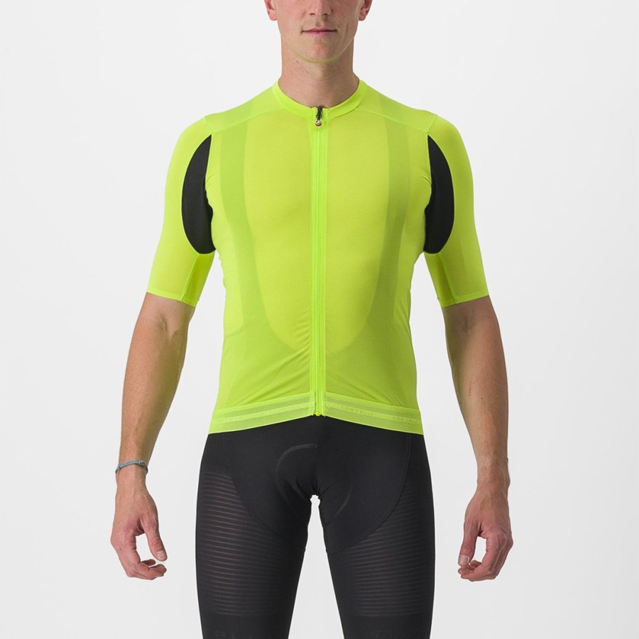 Castelli SUPERLEGGERA 3 Muške Dres Svijetlo Zelene | 73ASCEYLH