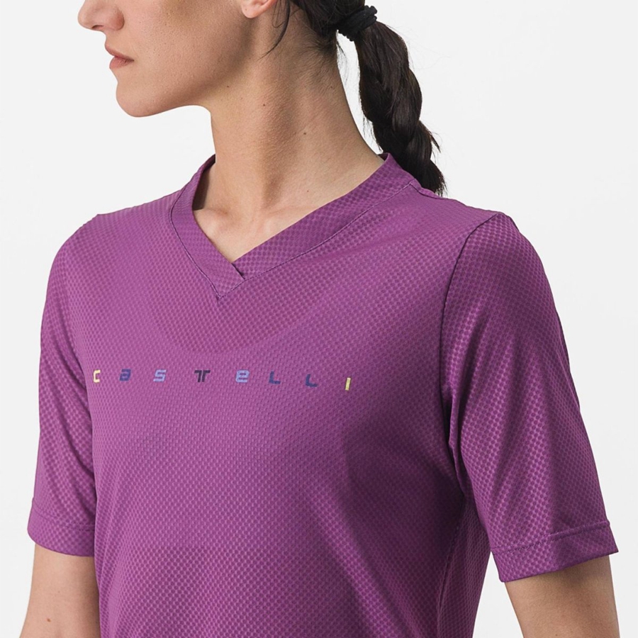Castelli TRAIL TECH 2 W TEE Ženske Dres Ljubičaste | 26ESMJROF