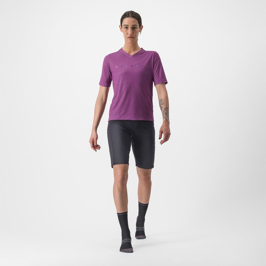 Castelli TRAIL TECH 2 W TEE Ženske Dres Ljubičaste | 26ESMJROF