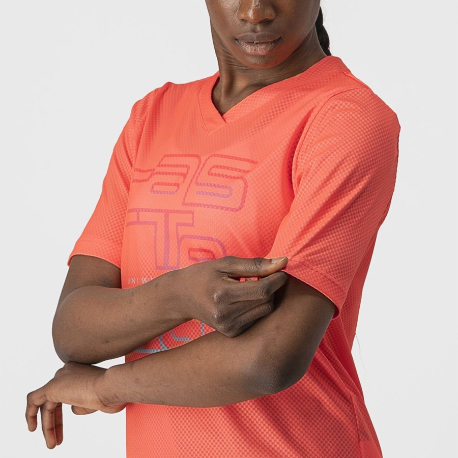 Castelli TRAIL TECH W TEE Ženske Dres Koraljne | 06AZLFNXP
