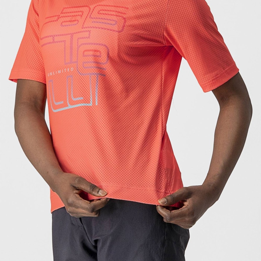 Castelli TRAIL TECH W TEE Ženske Dres Koraljne | 06AZLFNXP