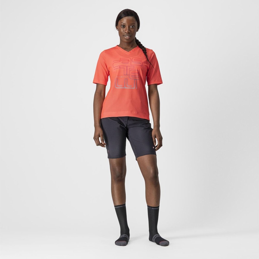 Castelli TRAIL TECH W TEE Ženske Dres Koraljne | 06AZLFNXP