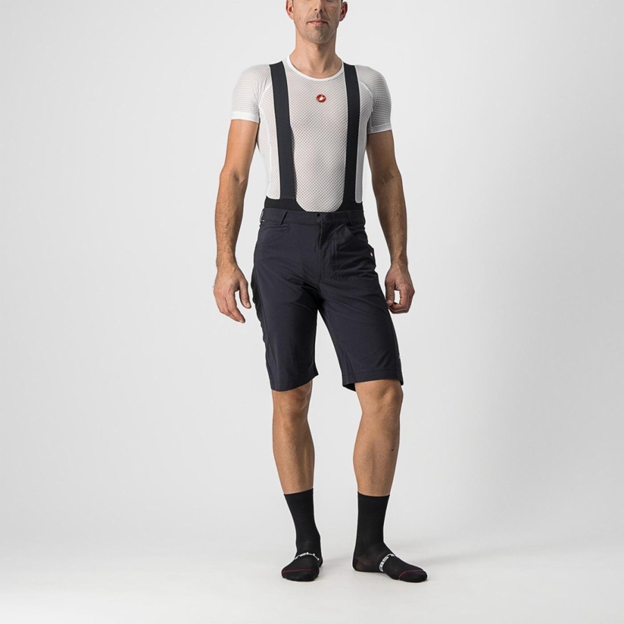 Castelli UNLIMITEDGY Muške Kratke Hlače Crne | 72AELDKXP