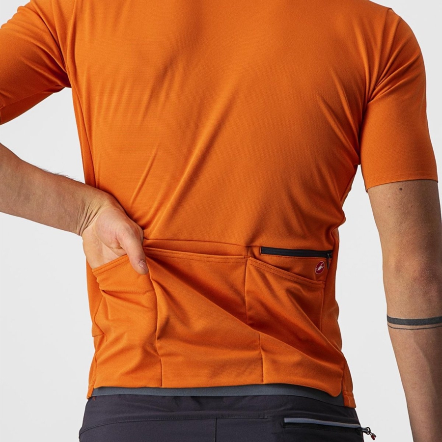 Castelli UNLIMITED ALLROAD Muške Dres Narančaste Crvene | 64NVZOHTX