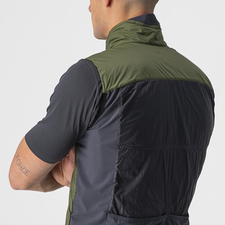Castelli UNLIMITED PUFFY Muške Prsluk Svijetlo Zelene Tamno Sive | 21VWKTLUJ