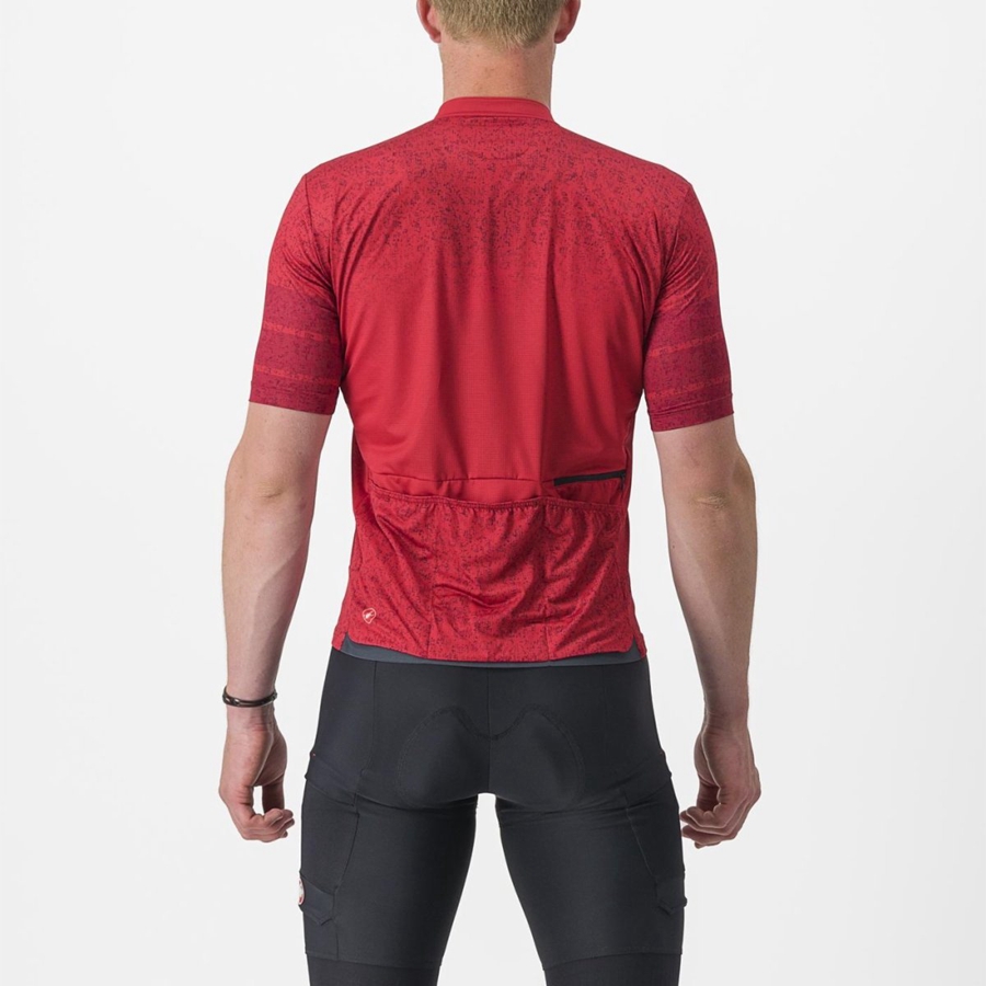 Castelli UNLIMITED TERRA Muške Dres Tamno Crvene | 13WKQFZJE