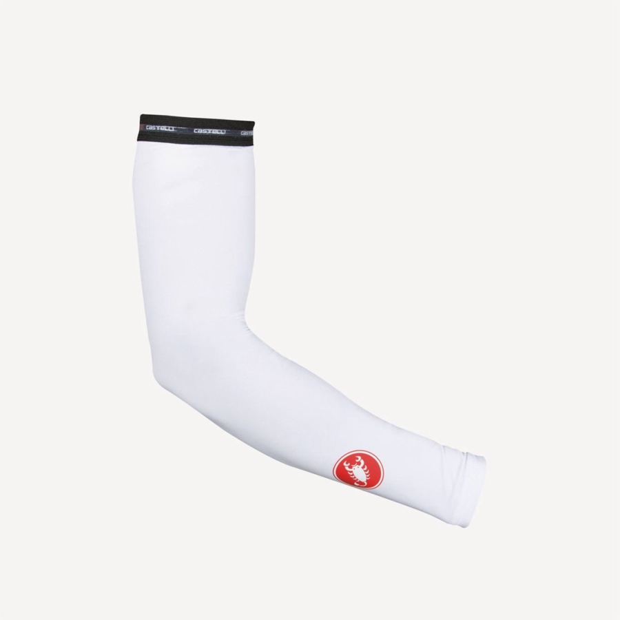 Castelli UPF 50 + LIGHT ARM SLEEVES Ženske Grijač Za Ruke Bijele | 47TWPLAUV