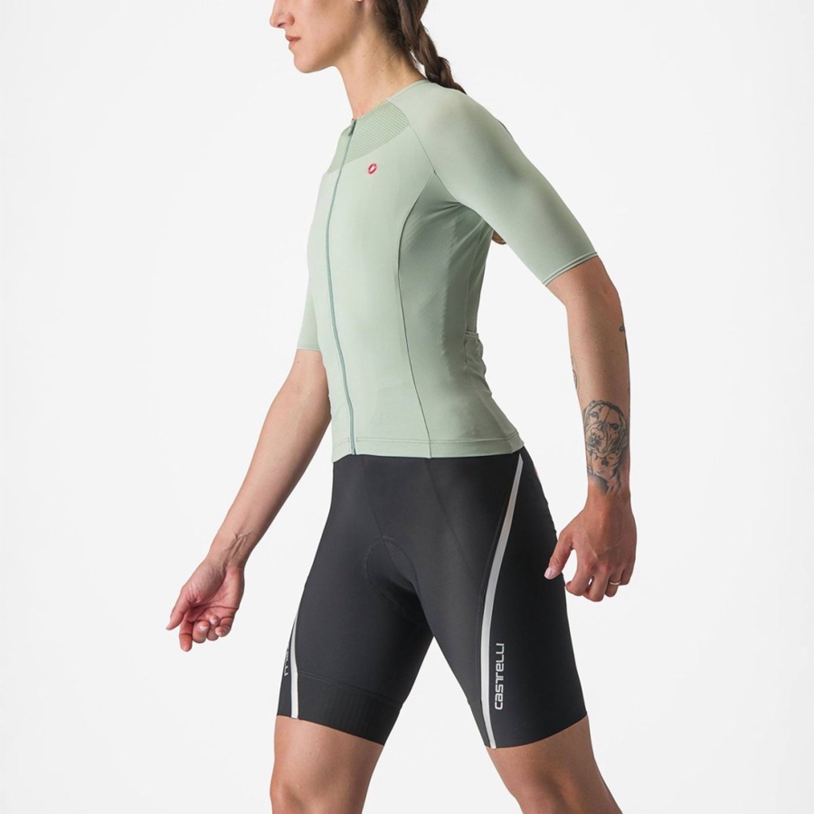 Castelli VELOCISSIMA 2 Ženske Dres Zelene Plave | 10IRPXVYG