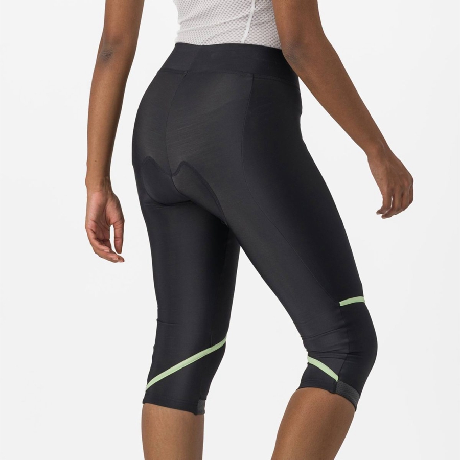 Castelli VELOCISSIMA THERMAL KNICKER Ženske Tajice Crne Menta Crne | 34BRFIONQ