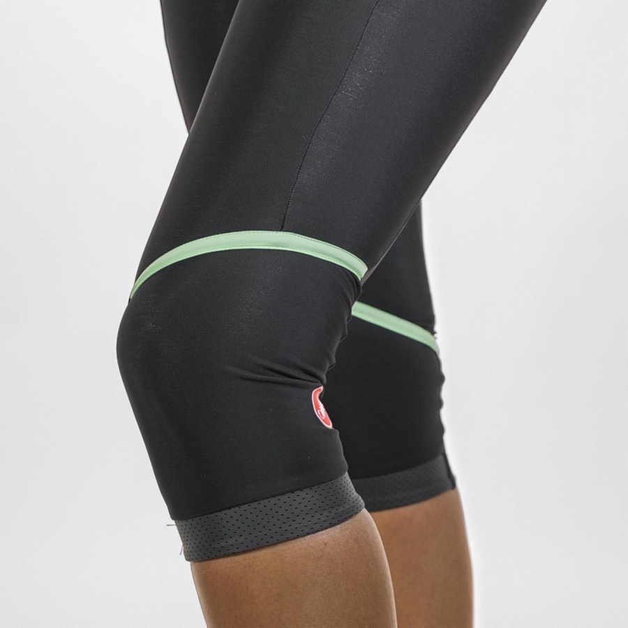 Castelli VELOCISSIMA THERMAL KNICKER Ženske Tajice Crne Menta Crne | 34BRFIONQ