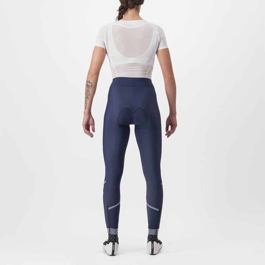 Castelli VELOCISSIMA THERMAL Ženske Tajice Plave Srebrne | 98KJOHCDV