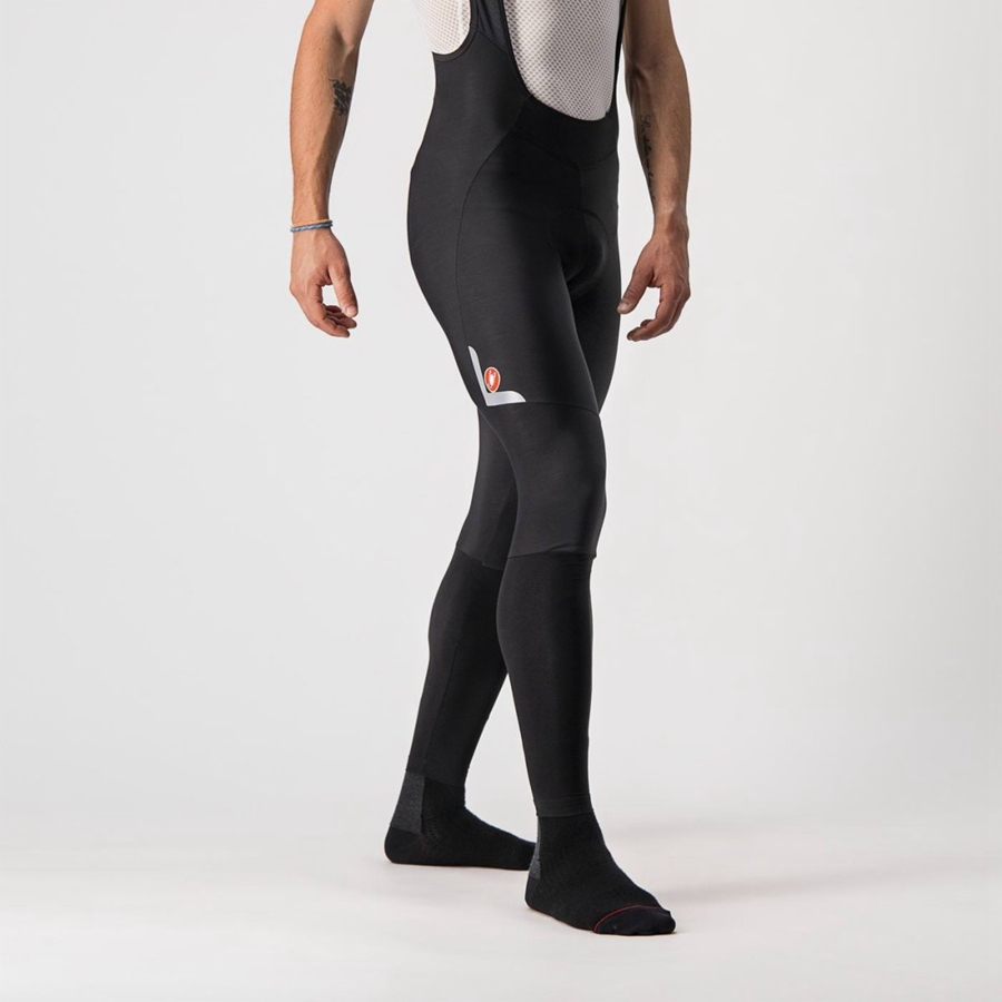 Castelli VELOCISSIMO 5 Muške Hulahopke S Bib Crne Srebrne | 26WTUMDOX
