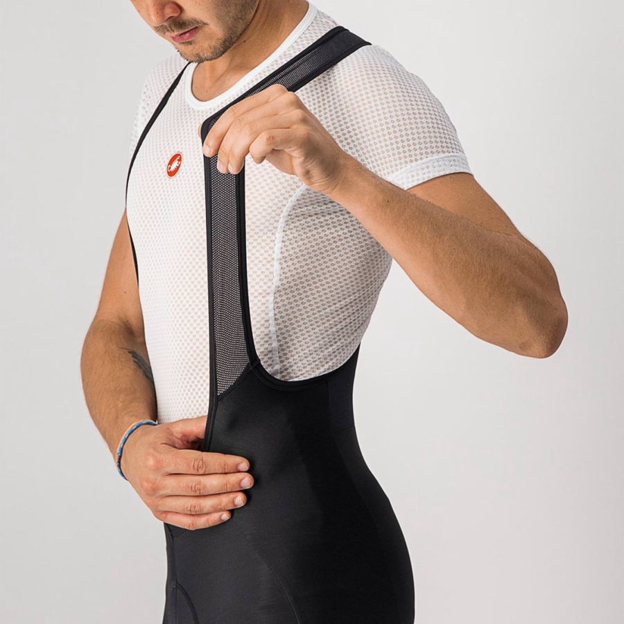Castelli VELOCISSIMO 5 Muške Hulahopke S Bib Crne Crvene | 75HNBVDWM
